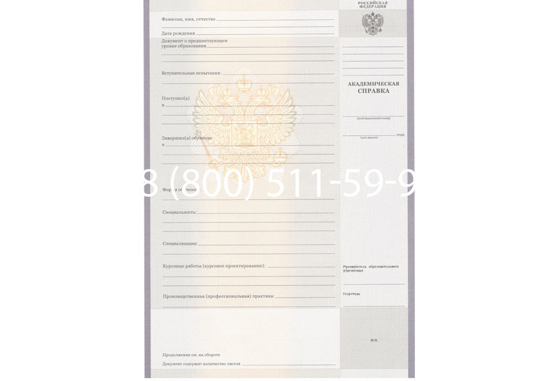 Купить Академическая справка образца 2010-2011 год для колледжа в Жуковском Купить Академическая справка образца 2010-2011 год для колледжа в Жуковском